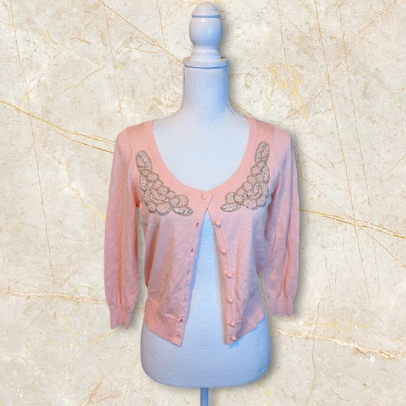 Candie's Sweaters - NWT Candies Embellished Sweater Beads Pearls Sz M